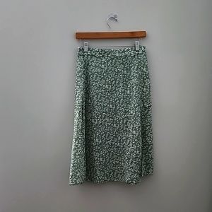 Knee length floral print skirt